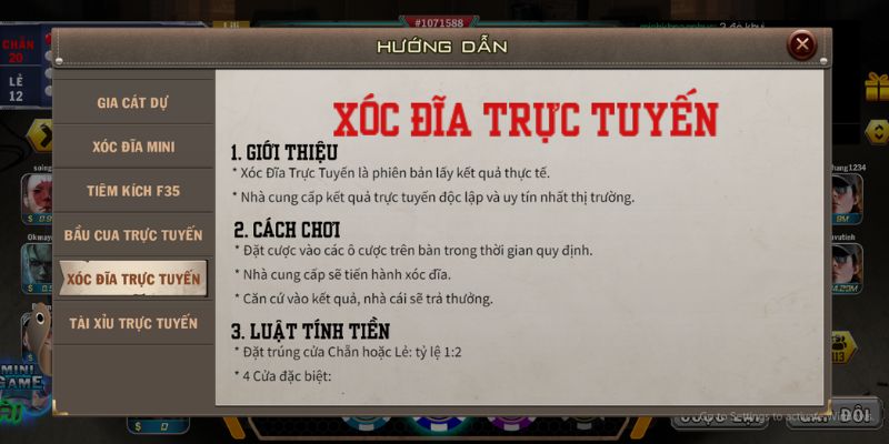 Quy luật game xóc đĩa có gì?